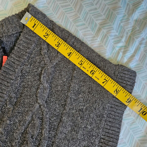 Juna Cardigan Womens S Gray Wool Sweater Short Sleeve Pockets Academia Preppy - Picture 10 of 11